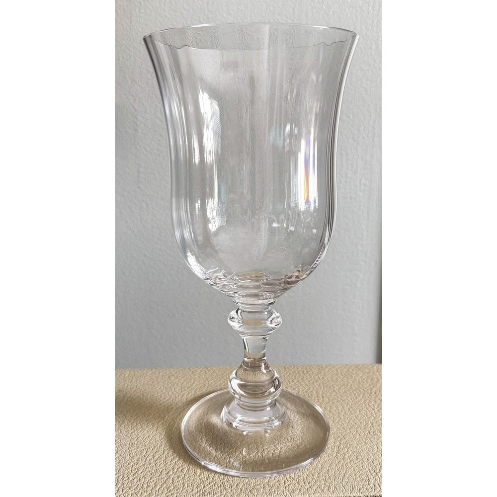 90s Mikasa French Countryside Fluted Optic Iced Beverage Goblet Single NOS Repl